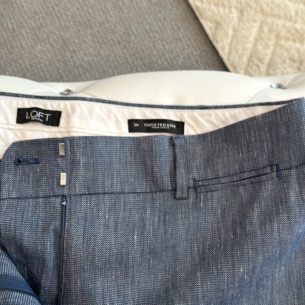 LOFT Blue & White Pants - Picture 3 of 5
